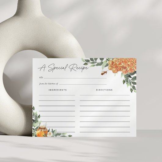 Carte de recette de miel de fleur d'oranger