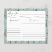 Carte de recette de Motif végétal Feuille fleuri (Devant)