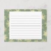 Carte de recette de Noël couvert de flocon de neig (Dos)