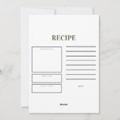 Carte de recette de Noël Oui Chef (Dos)