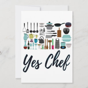 Carte de recette de Noël Oui Chef