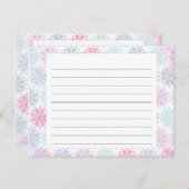 Carte de recette de Noël recouverte de flocon de n (Devant / Derrière)