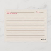 Carte de recette de Noël Rustic Holly Acorn (Dos)