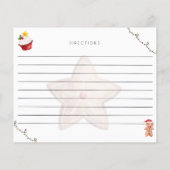 Carte de recette de Noël Whimsical Watercolor (Dos)