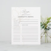 Carte de recette de nom de Rose illustré (Debout devant)