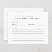 Carte de recette de nom de Rose illustré (Devant / Derrière)