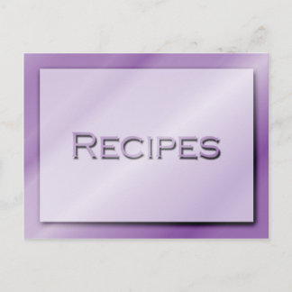 Carte de recette de nuances de pourpre