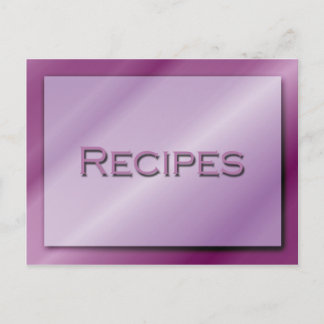 Carte de recette de nuances de pourpre