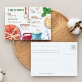 Carte de recette de petit pain à l'ail