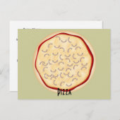 Carte de recette de pizza aux oignons (Devant / Derrière)