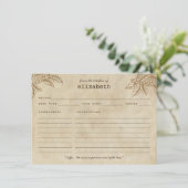 Carte de recette de Plante de café rustique modern (Debout devant)