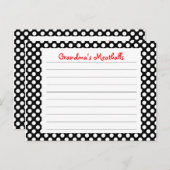 Carte de recette de point Polka noir (Devant / Derrière)