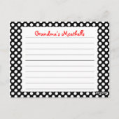 Carte de recette de point Polka noir (Dos)