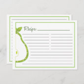 Carte de recette de poire (Devant / Derrière)
