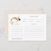 carte de recette de poisson koi aquarelle (Devant / Derrière)