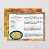 Carte de recette de pommes de terre à saint-jacque (Devant / Derrière)