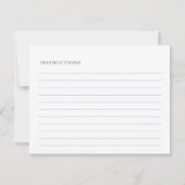 Carte de recette de pot de gingembre bleu blanc ve (Dos)