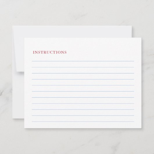 Carte de recette de pot de gingembre rouge de vaca (Dos)