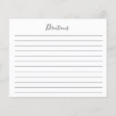 Carte de recette de pot de thé vert floral (Dos)