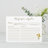 Carte de recette de pot Mason de tournesols jaunes (Debout devant)