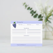 Carte de recette de raisins (Debout devant)