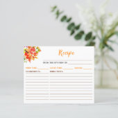 Carte de recette de récolte d'automne d'automne (Debout devant)