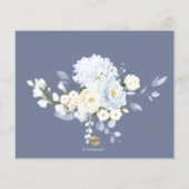 Carte de recette de roses crème à l'hydrangea bleu (Dos)