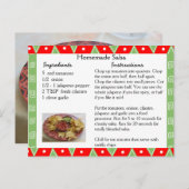 Carte de recette de salsa maison (Devant / Derrière)