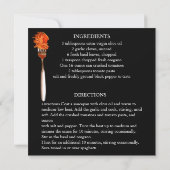 Carte de recette de sauce tomate aux spaghetti sur (Dos)