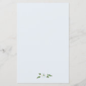 Carte de recette de shower de mariage en bleu pous (Dos)