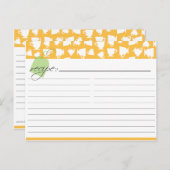 Carte de recette de thé nuptiale (Devant / Derrière)