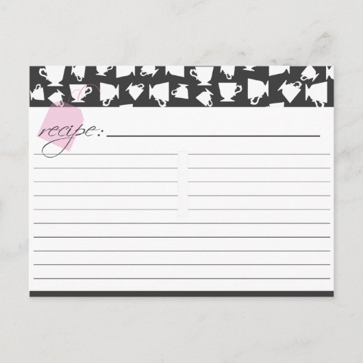 Carte de recette de thé nuptiale (Devant)