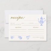 Carte de recette de thé nuptiale Chine set dentell (Devant)