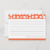 Carte de recette de thé nuptiale - Orange (Dos)