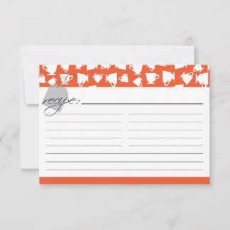 Carte de recette de thé nuptiale - Orange