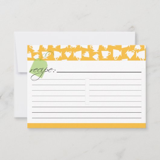 Carte de recette de thé nuptiale - Orange (Devant)