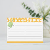 Carte de recette de thé nuptiale - Orange (Debout devant)