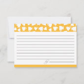 Carte de recette de thé nuptiale - Orange (Dos)