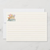 Carte de recette de thème de livre (Dos)