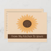 Carte de recette de tournesol (Devant / Derrière)