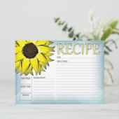 Carte de recette de tournesol (Debout devant)