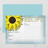 Carte de recette de tournesol (Devant / Derrière)