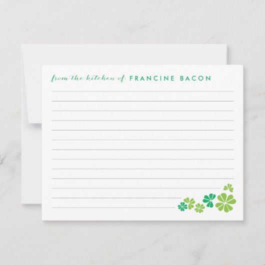 Carte de recette de verrou Lucky (Devant)