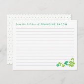 Carte de recette de verrou Lucky (Devant / Derrière)