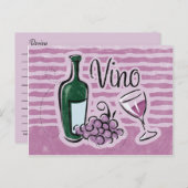Carte de recette de vin italien (Devant / Derrière)