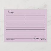 Carte de recette de vin italien (Dos)