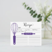 Carte de recette de Whisk violet à la main mignonn (Debout devant)
