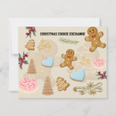 Carte de recette d'échange de biscuits de Noël (Dos)