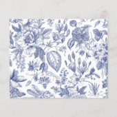 Carte de recette Delft Blue Floral Chinoiserie (Dos)