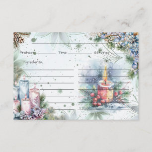 Carte de recette d'épices d'hiver